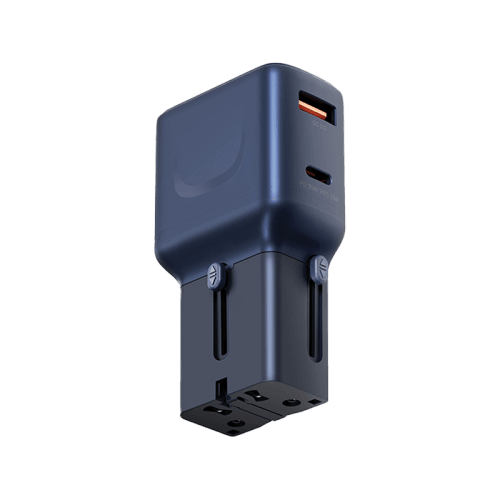 Energea Travel Go 1-Port USB-C & 1-Port USB-A 35W Travel Adapter - Blue