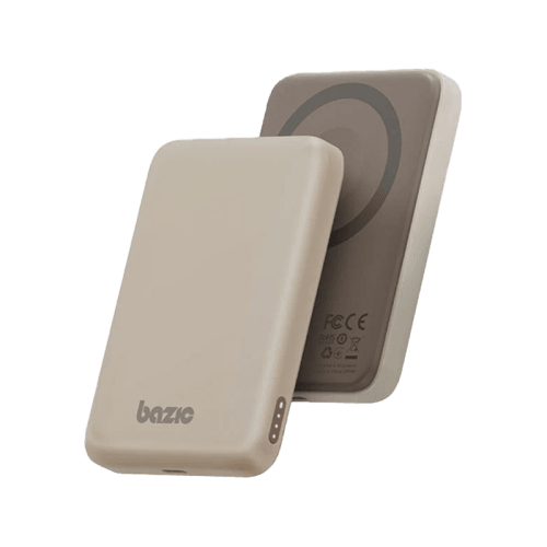Bazic GoPower Snap 3-In-1 MagSafe with Apple Watch Charger 5000mAh Power Bank - Latte