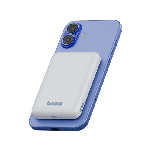 Bazic GoPower Snap 3-In-1 MagSafe with Apple Watch Charger 5000mAh Power Bank - Vanilla