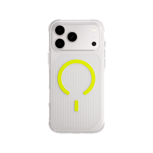 Uniq Hybrid Combat Active MagSafe Case for iPhone 17 Pro - Frost Clear / Lume Light