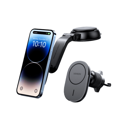 Ugreen Magnetic Phone Holder 15W Wireless Charger - Black