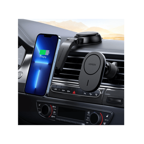 Ugreen Magnetic Phone Holder 15W Wireless Charger - Black
