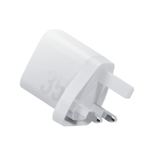 Bazic GoPort Velox 1-Port USB-C and 1-Port USB-A 35W PD Wall Charger - White