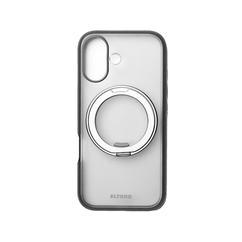 Eltoro Ruberized MagSafe Case With Rotating Kickstand for iPhone 17 - Grey