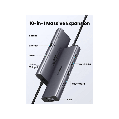 Ugreen USB-C multifunction Hub - Grey