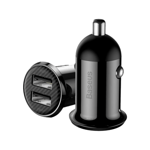Baseus Gain Pro 2-Port USB-A Car Charger - Black