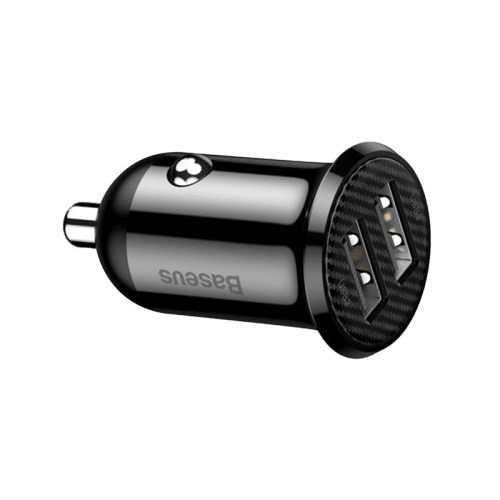 Baseus Gain Pro 2-Port USB-A Car Charger - Black