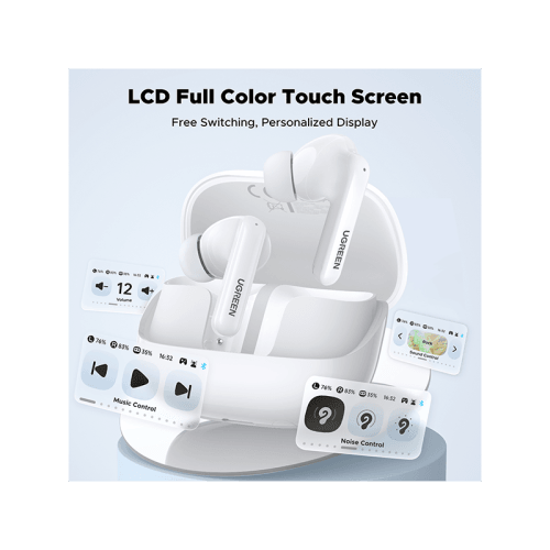 Ugreen Echo Buds Magic With Active Noise Cancellation and Smart Touch Screen - White