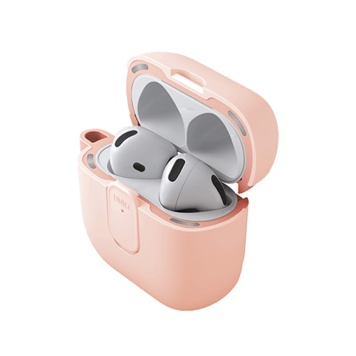 Uniq Clyde Lock Case for Airpods 4th Gen - Light Pink & Crepe Pink