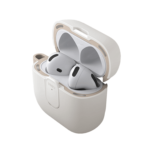 Uniq Clyde Lock Case for Airpods 4th Gen - Mist Grey & Khaki
