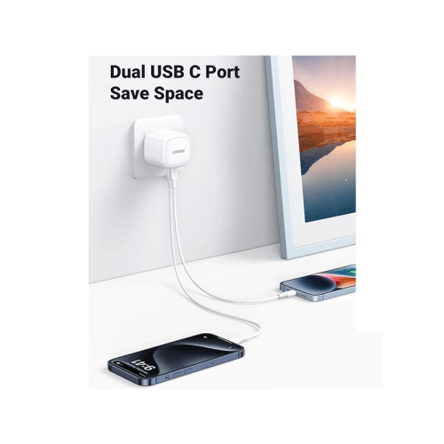 Ugreen 2-Port USB-C 40W Fast Charger - White