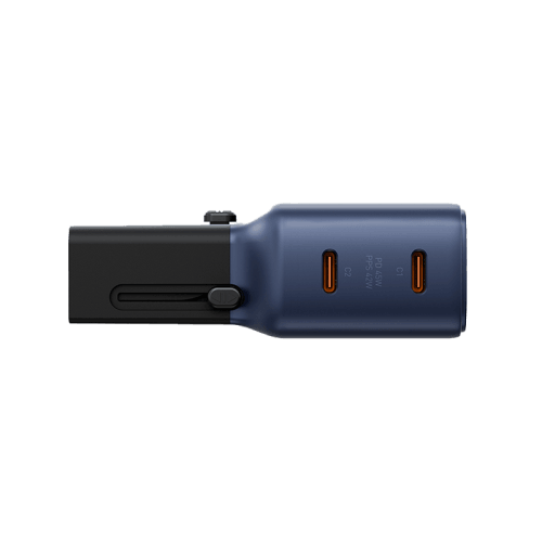 Energea TravelGo 2 Port USB-C 45W PD Travel Adapter - Blue Black