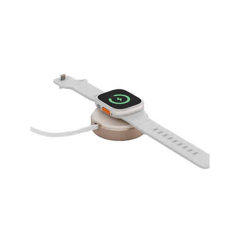 Energea MagDuo Arc 2 In 1 MagSafe Charger With Apple Watch Charger With Retractable USB-C Cable - Gold