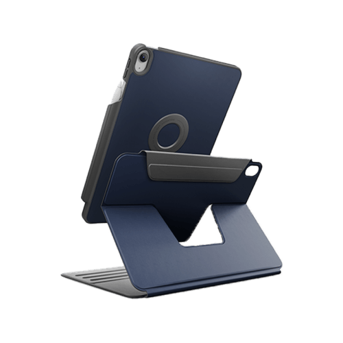 Uniq Rovus Snap Mount Magnetic 360 Rotating Detachable Case for iPad 11" - Navy Blue