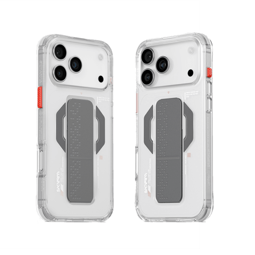SkinArma Haxa MagSafe Case With Grip Stand for iPhone 17 Pro - Clear