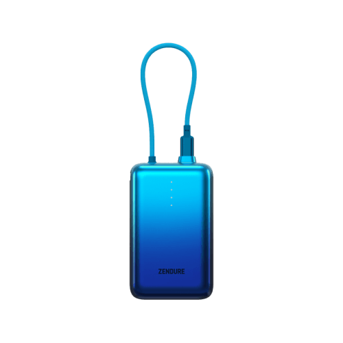 Zendure SuperMini Pro 30W 20,000mAh Power Bank With Built-In USB-C Cable - Blue