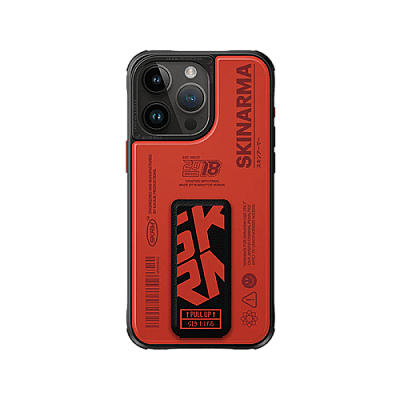 SkinArma Spunk MagSafe + Grip-Stand Case for iPhone 15 Pro - Orange