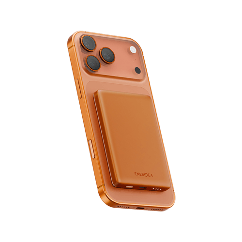 Energea AluPac Mini Aluminum MagSafe 5000mAh Power Bank - Orange