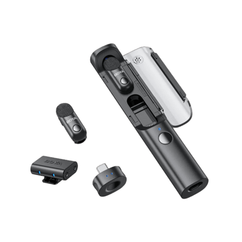 Boya Magic-03 Wireless Microphone With Ai Noise Cancellation USB-C +AUX Connector (2TX+1RX) - Black