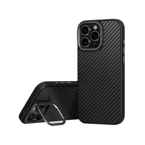 Uniq Hybrid Keva Max MagSafe Case with Camera Stand for iPhone 16 Pro – Carbon Black