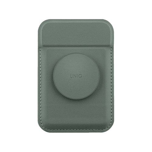 Uniq Flixa Magnetic Pop-Out Card Holder With Grip-Stand - Lichen Green