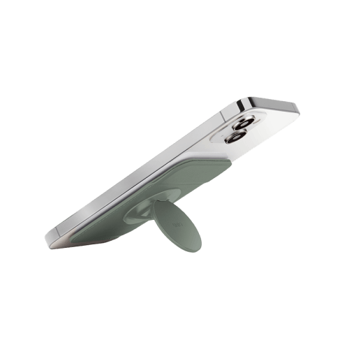 Uniq Flixa Magnetic Pop-Out Card Holder With Grip-Stand - Lichen Green