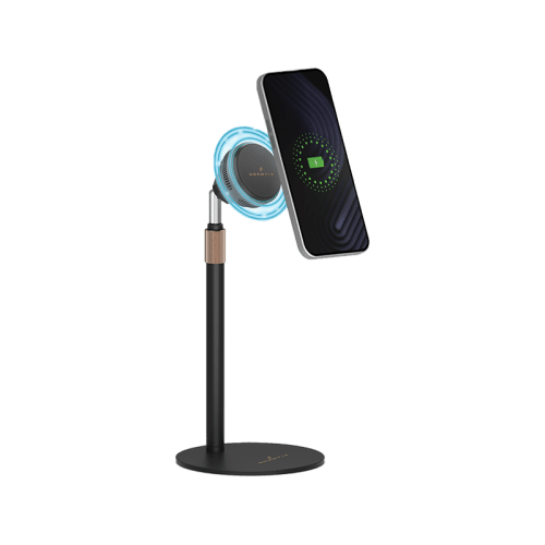 Smart AirDuo Qi2 25W Wireless Charging Holder (Desktop + Car) - Black