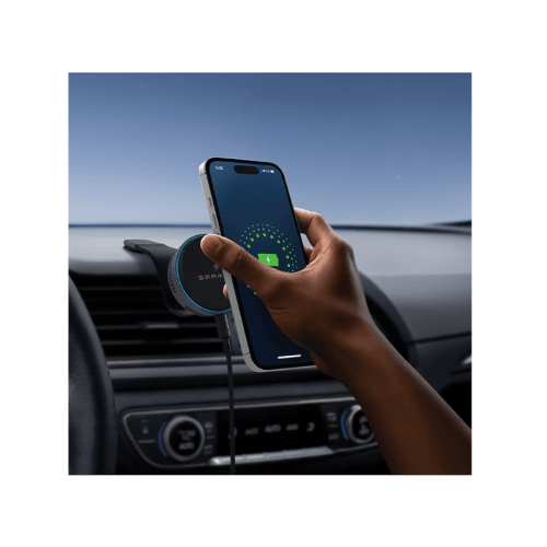 Smart AirDuo Qi2 25W Wireless Charging Holder (Desktop + Car) - Black