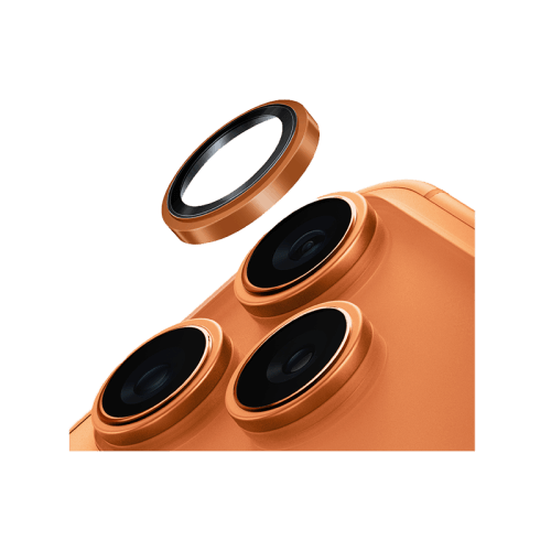 Uniq Optix Prime Stainless Steel Frame Sapphire Camera Lens Protector for iPhone 17 Pro & 17 Pro Max - Sunset Chrome