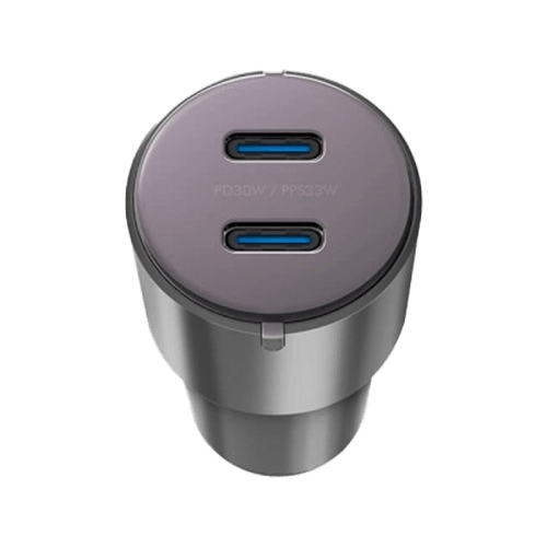 Energea AluDrive D60 USB-C PD30 Duo Port Aluminum 60W Car Charger - Gunmetal