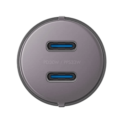 Energea AluDrive D60 USB-C PD30 Duo Port Aluminum 60W Car Charger - Gunmetal