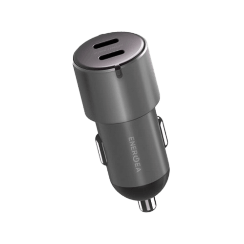Energea AluDrive D60 USB-C PD30 Duo Port Aluminum 60W Car Charger - Gunmetal