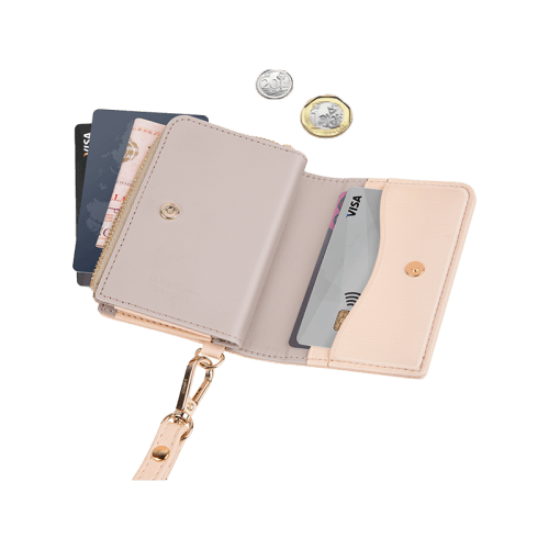 Uniq Coehl Mirelle Magnetic Wallet with Wrist Strap- Shell Pink