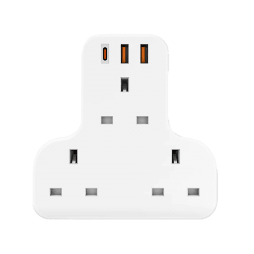 Bazic GoPort Trio 1-Port USB-C AND 2-Port USB-A + 3X Multi Port Wall Charger - White