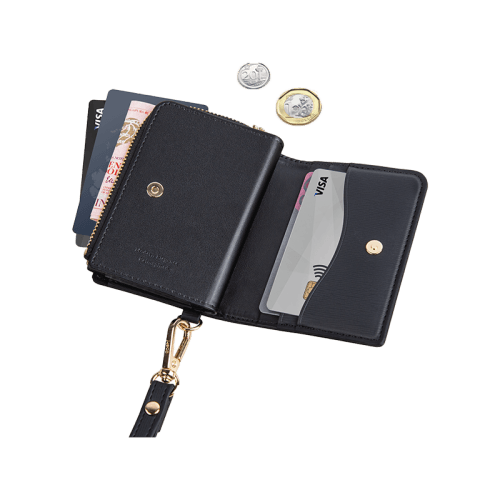 Uniq Coehl Mirelle Magnetic Wallet with Wrist Strap- Ebony