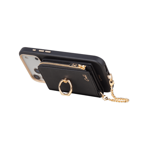 Uniq Coehl Mirelle Magnetic Wallet with Wrist Strap- Ebony