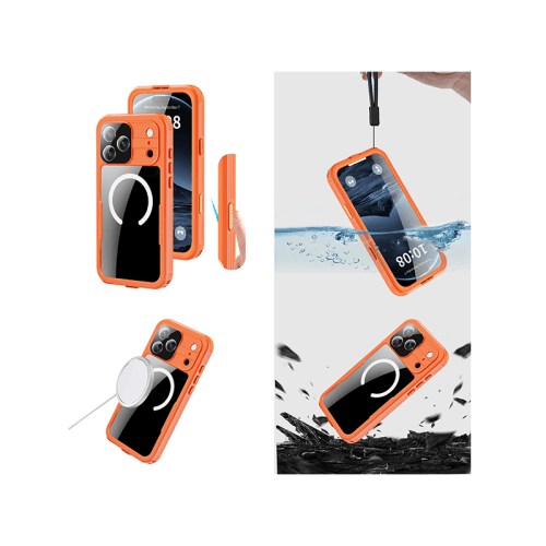 ShellBox MagSafe With Water Proof Case for iPhone 17 Pro - Orange