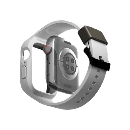 Uniq Monos 2 in 1 Strap For Apple Watch With Hybrid Case 45/44 mm - Chalk Grey