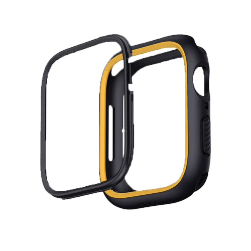 Uniq Moduo Case For Apple Watch With Interchangeable Bezel 41/40 mm - Black/Mustard