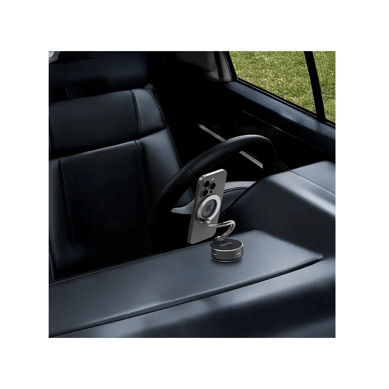 Porodo MagCurve S Shaped MagSafe Suction Phone Holder - Black