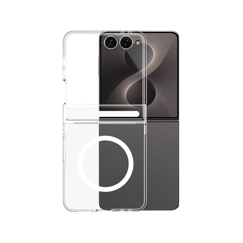 Smart Premium Ultra Guard Magnetic Bundle for Samsung Galaxy Z Flip 8 (Screen Protector + Clear Case)