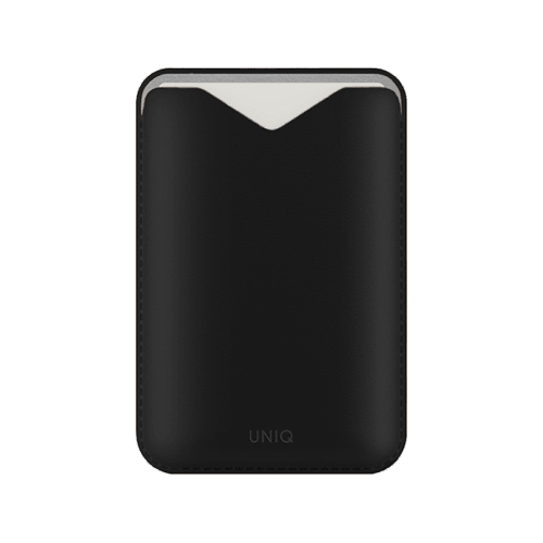 Uniq Lyden Evo Wallet Magnetic Snap-on Stand With Card Holder for iPhone - Dallas Black