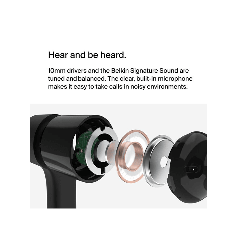 Belkin Headphones With USB-C Connector - Black