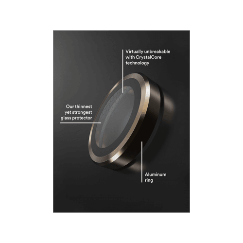 BodyGuardz Apex Individual Camera Lens Protector for iPhone 16 Pro & 16 Pro Max - Gold