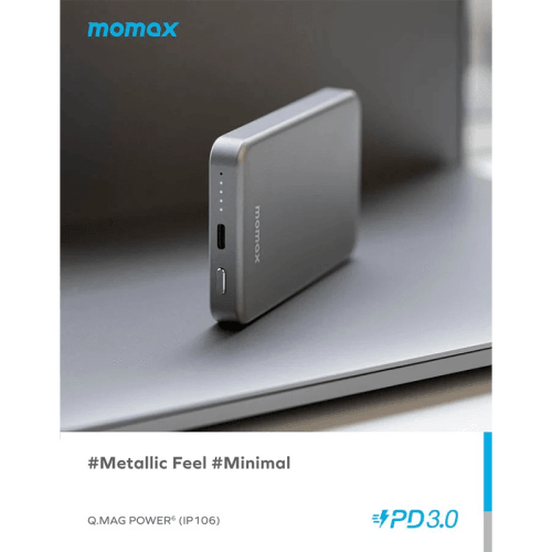 Momax Q.Mag Power 6 Magnetic Wireless 5000mAh Battery Pack - Blue