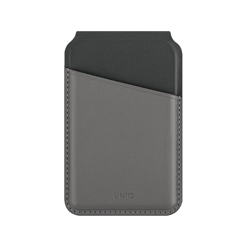 Uniq Lyden DS RFID-Blocking Magnetic Snap-on Stand With Card Holder - Rhino Grey / Black