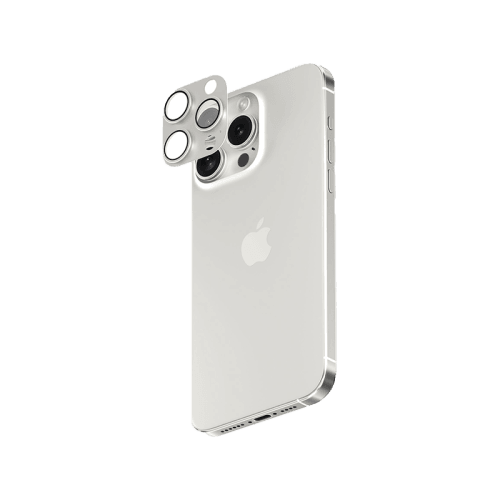 Smart Premium Camera Lens Protector for iPhone 15 Pro / 15 Pro Max - White Titanium