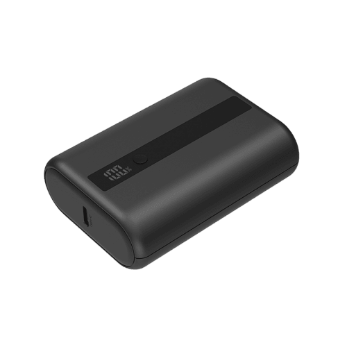 Energea Compac Mini 3 1-Port USB-C and 1-Port USB-A Display 10000mAh Power Bank - Gunmetal
