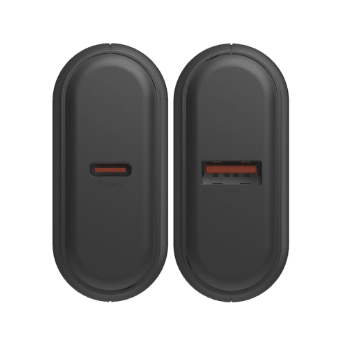 Energea Compac Mini 3 1-Port USB-C and 1-Port USB-A Display 10000mAh Power Bank - Gunmetal