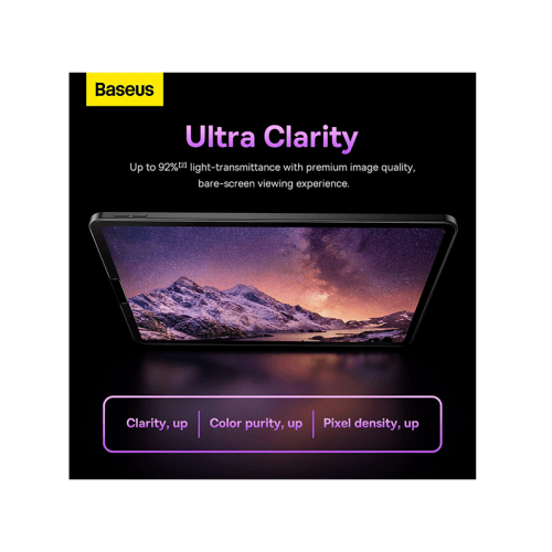 Baseus Crystal 0.3mm HD Tempered Screen Protector for iPad Pro 12.9" - Clear